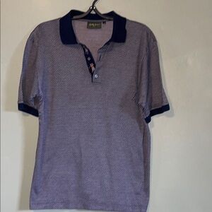 Bobby Jones Special Edition Classic Blue pink Polo Shirt made in Italy Size M